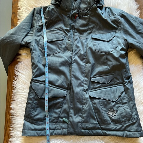 SIMS Blue Women's Hooded Snowboarding Ski Jacket Small - Picture 10 of 12